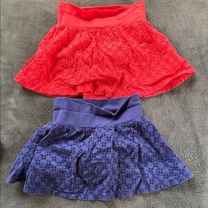 Carter's girls lined skirts 24 months